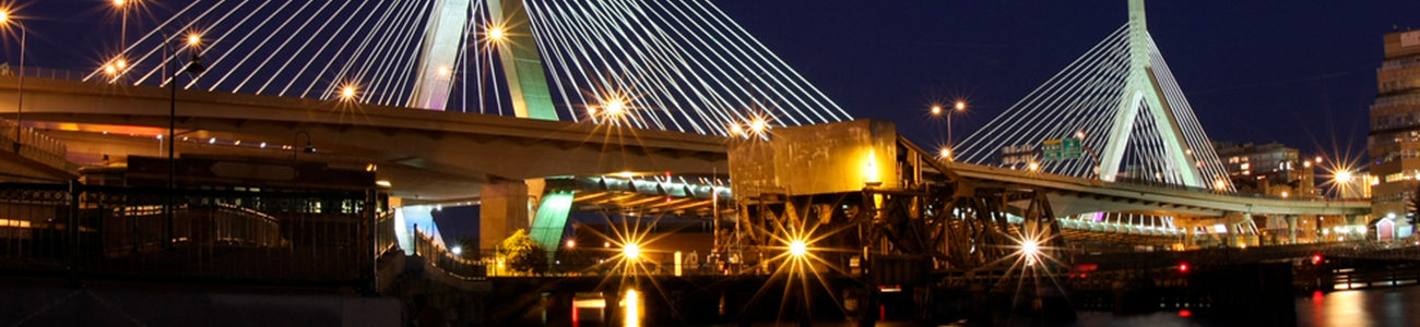Photograph of the Lexington Bridge at night